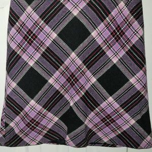 Size 4 Petite Black Pink Purple Argyle print skirt - Ann Taylor Loft